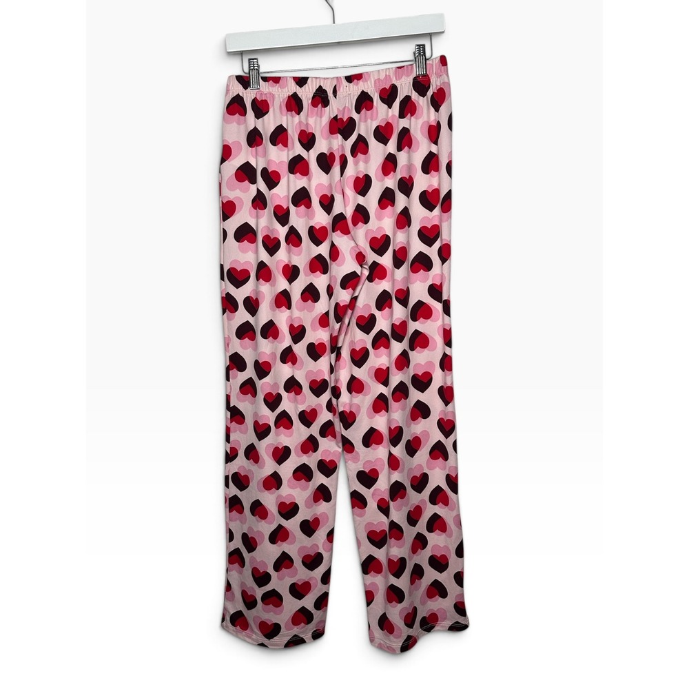 Kate Spade New York Women's Heart Print Pajama Set Pink Red Size Medium - Picture 4 of 7